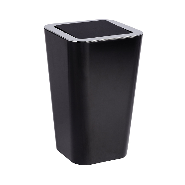 Κάδος Απορριμμάτων Μπάνιου (Φ18.5x36.5) Wenko 6lt Candy Black 22466100