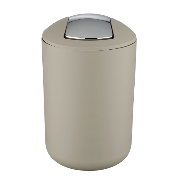 Κάδος Απορριμμάτων Μπάνιου (Φ19.5x31) Wenko 6.5lt Brasil Taupe 21212100