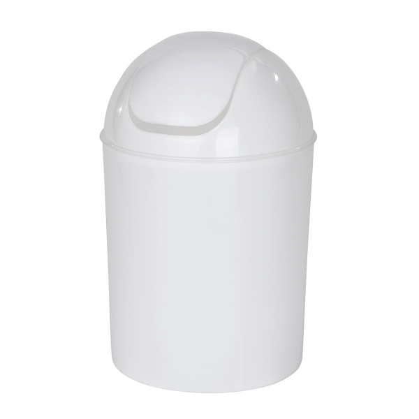 Κάδος Απορριμμάτων Μπάνιου (Φ20x30) Wenko 6lt Economic White 21424100
