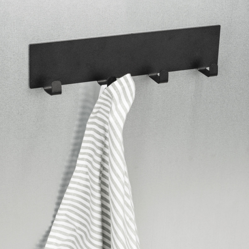 Μαγνητική Κρεμάστρα 4 Θέσεων (30x2x6.5) Wenko Ima Black 55013100