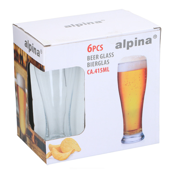 Ποτήρια Μπύρας 415ml (Σετ 6τμχ) Alpina 871125226014