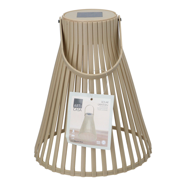 Ηλιακό Φανάρι LED (Φ14.5x21.5) Articasa Beige 871125230225
