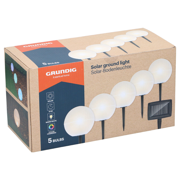 Ηλιακά Φωτιστικά Καρφωτά (Σετ 5τμχ) LED 3 CCT Grundig 871125230442