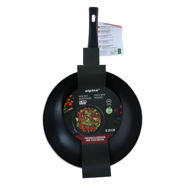 Αντικολλητικό Wok (28εκ.) Αλουμινίου Alpina 871125233512