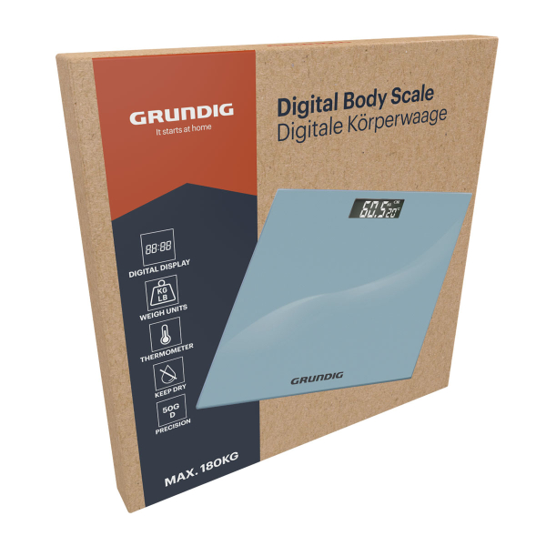 Ζυγαριά Μπάνιου Ψηφιακή (28.2x28.2) Grundig Silver 871125242355