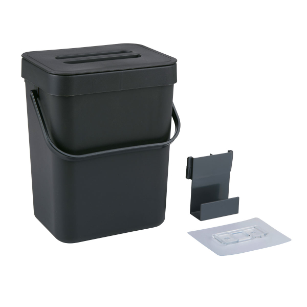 Κάδος Κουζίνας Ντουλαπιού (15.7x12.5x20.5) 3lt Cuisine Elegance Black 871125249801