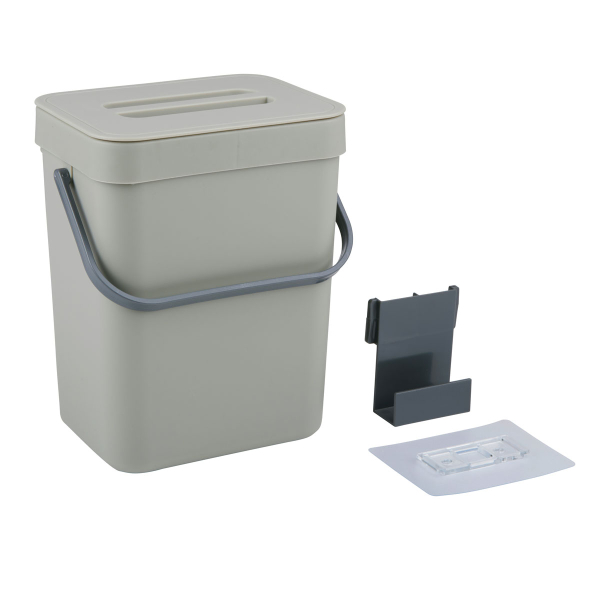 Κάδος Κουζίνας Ντουλαπιού (15.7x12.5x20.5) 3lt Cuisine Elegance Grey 871125249801
