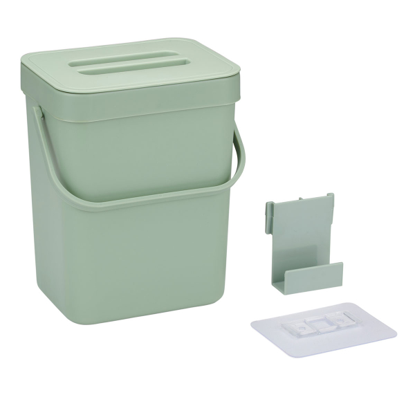 Κάδος Κουζίνας Ντουλαπιού (19x15x24.3) 5lt Cuisine Elegance Green 871125249803