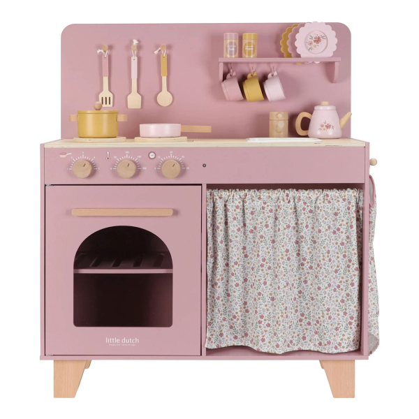 Ξύλινο Παιχνίδι Ρόλων (70.5x30x83) Little Dutch Kitchen Pink LD2501