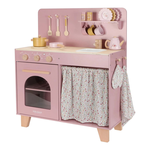 Ξύλινο Παιχνίδι Ρόλων (70.5x30x83) Little Dutch Kitchen Pink LD2501