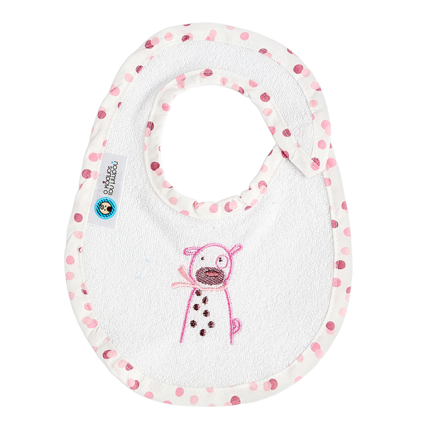 Σαλιάρα Αδιάβροχη 0-5 Μηνών (20x25) Κόσμος Του Μωρού Family Ροζ