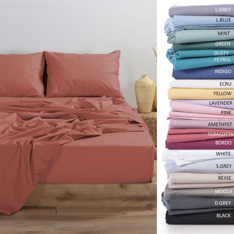 Σεντόνι Ημίδιπλο Με Λάστιχο (120x200+30) Nef-Nef Homeware Basic