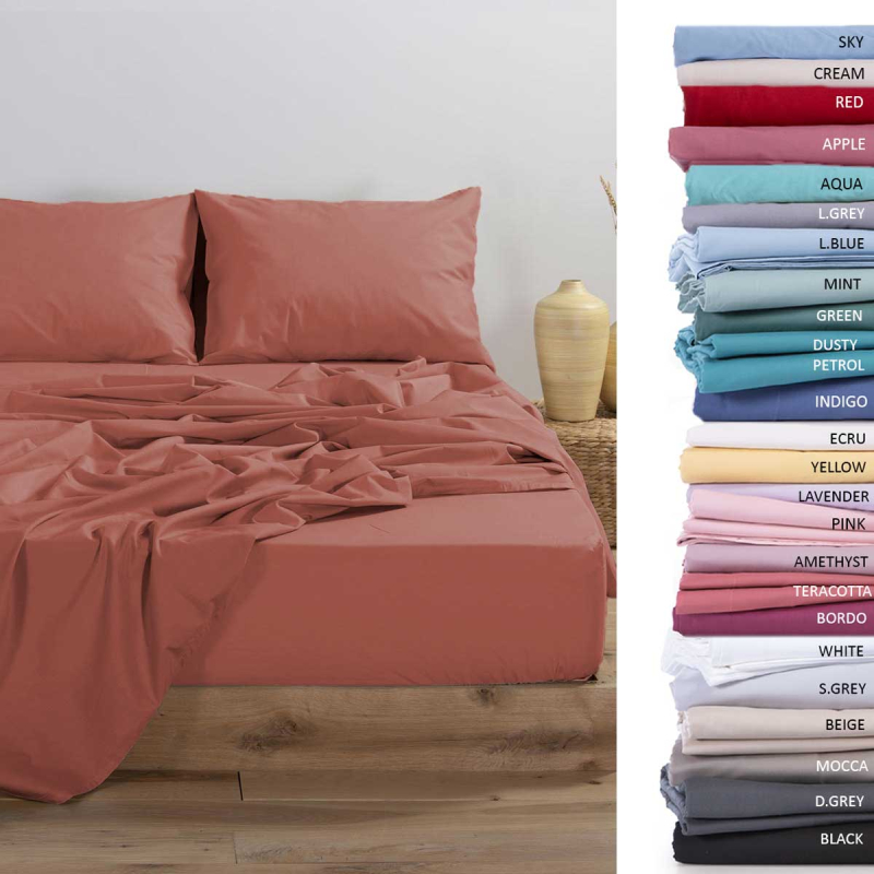 Σεντόνι Υπέρδιπλο Με Λάστιχο (160x200+30) Nef-Nef Homeware Basic
