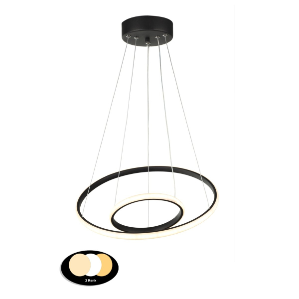 Φωτιστικό Οροφής LED 3 CCT Heronia Cronos 01-0444 Black