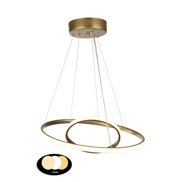 Φωτιστικό Οροφής LED 3 CCT Heronia Cronos 01-0445 Gold