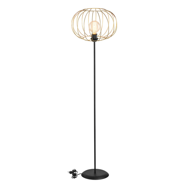 Φωτιστικό Δαπέδου Heronia FLB-03 34-0388 Gold/Black
