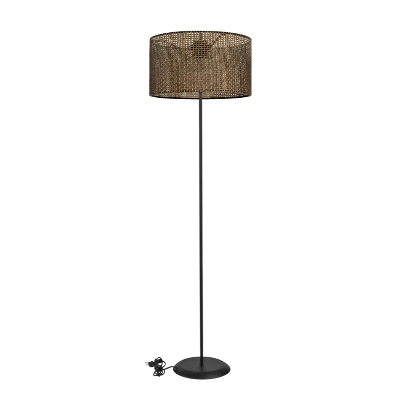 Φωτιστικό Δαπέδου Heronia HFLB-50 14-0411 Black/Rattan