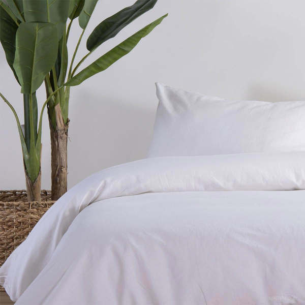 Σεντόνι Υπέρδιπλο Επίπεδο (240x270) Nef-Nef Homeware Cotton Linen