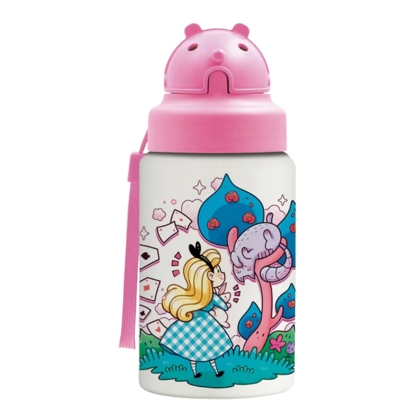 Παγούρι - Θερμός 350ml Με Καλαμάκι Laken Alice in Wonderland