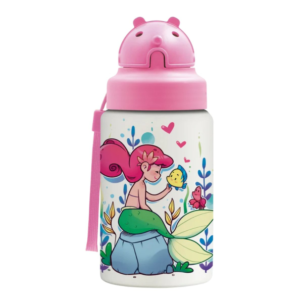 Παγούρι - Θερμός 350ml Με Καλαμάκι Laken Little Mermaid