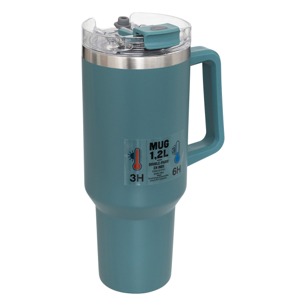 Κούπα Θερμός Με Λαβή & Καλαμάκι 1.2lt F-V Alex 198062 Green