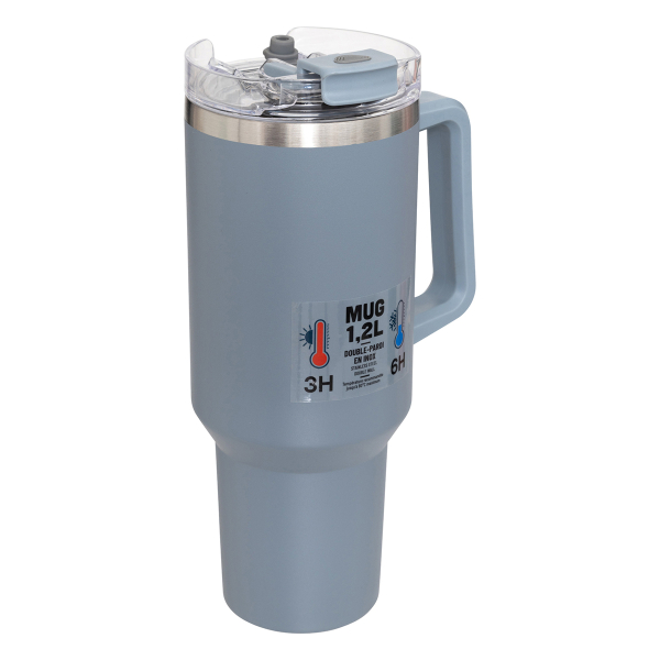 Κούπα Θερμός Με Λαβή & Καλαμάκι 1.2lt F-V Alex 198062 Grey