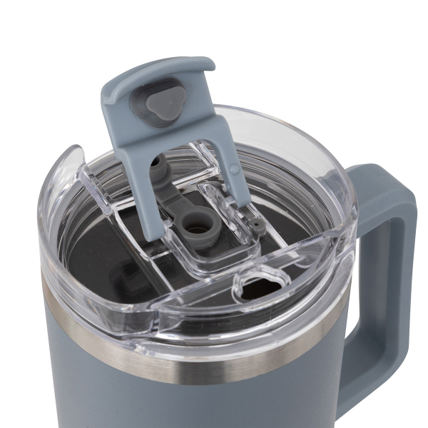 Κούπα Θερμός Με Λαβή & Καλαμάκι 1.2lt F-V Alex 198062 Grey