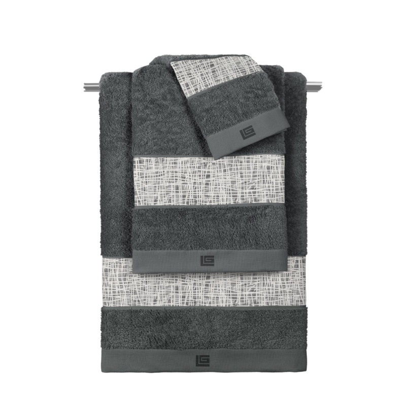 Πετσέτες Μπάνιου (Σετ 3τμχ) Guy Laroche Code Grey - Anthracite 500gsm