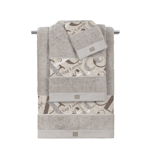 Πετσέτες Μπάνιου (Σετ 3τμχ) Guy Laroche Passport Beige - Silver 500gsm