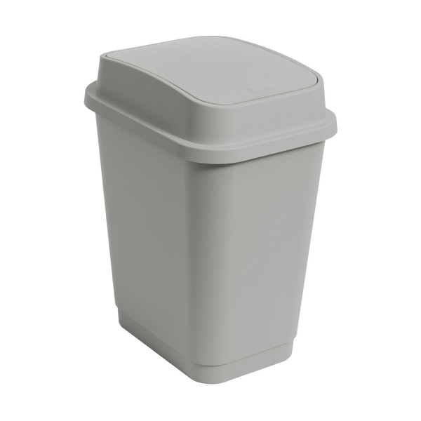 Κάδος Απορριμμάτων (38x28x47.5) Estia 25lt Fliptop 2 Γκρι 02-49139