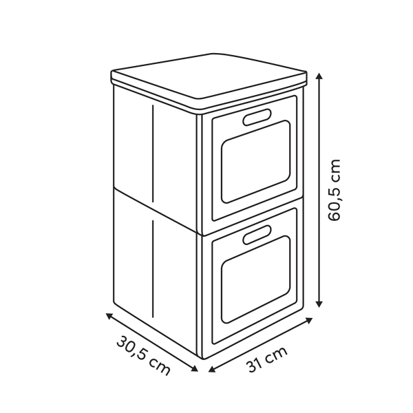 Κουτιά Αποθήκευσης (30.5x30.5x60.5) F-V Cube'n Door 212772