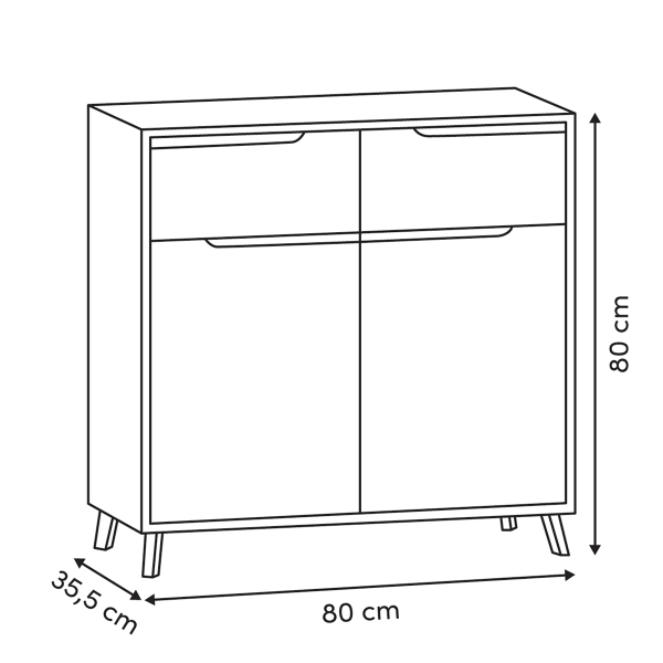 Μπουφές (80x35.5x80) F-V Luma 218602