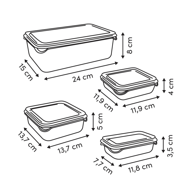 Φαγητοδοχεία (Σετ 12τμχ) F-V Essentiels 217639