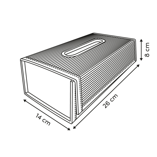 Θήκη Για Χαρτομάντηλα (26x14x8) F-V Stemy Black 220337A