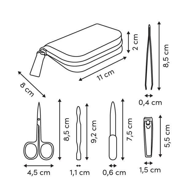 Σετ Μανικιούρ Ταξιδίου 6τμχ F-V Manicure 220343