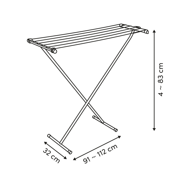 Πτυσσόμενη Απλώστρα Ρούχων 6m F-V Sahara 214592