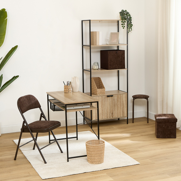 Πτυσσόμενη Καρέκλα Κουζίνας (46.5x46.5x79.5) F-V Flexy Velvet Brown 221059A