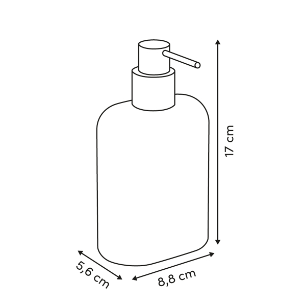 Dispenser Μπάνιου 350ml (8.8x5.6x17) F-V Argileo 220368