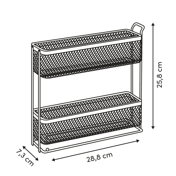 Ραφιέρα Οργάνωσης Για Μπαχαρικά (28.8x7.3x25.8) F-V Telma 190370