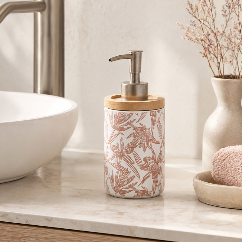 Dispenser Μπάνιου 400ml (Φ7.7x18.5) F-V Bloom 174698C