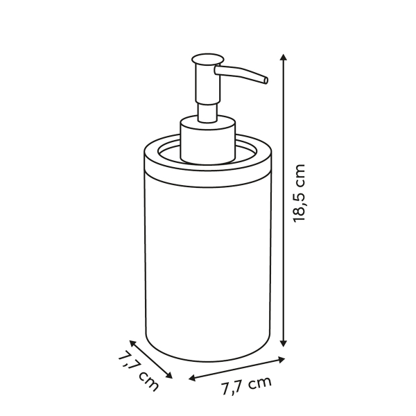Dispenser Μπάνιου 400ml (Φ7.7x18.5) F-V Bloom 174698C