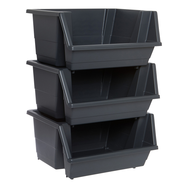 Κουτιά Αποθήκευσης (Σετ 3τμχ) F-V Storage Black 190423A