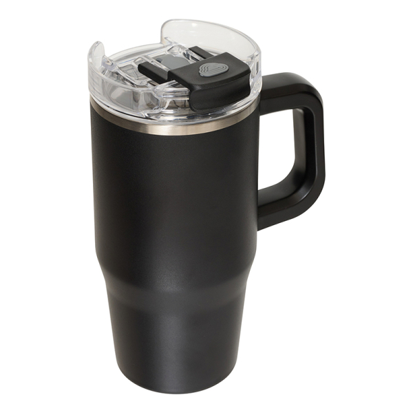 Κούπα Θερμός Με Λαβή & Καλαμάκι 600ml F-V Alex 213566 Black