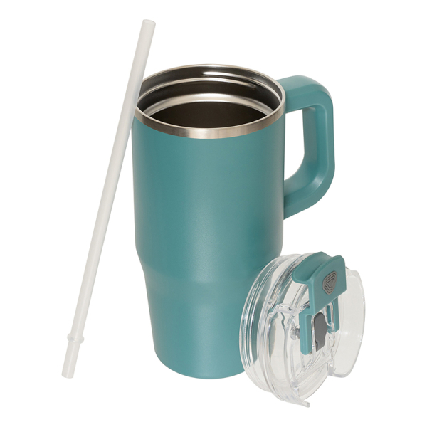 Κούπα Θερμός Με Λαβή & Καλαμάκι 600ml F-V Alex 213566 Blue