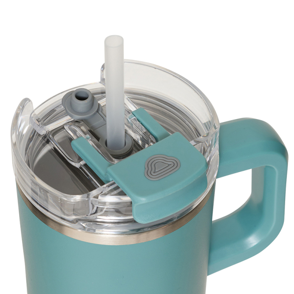 Κούπα Θερμός Με Λαβή & Καλαμάκι 600ml F-V Alex 213566 Blue