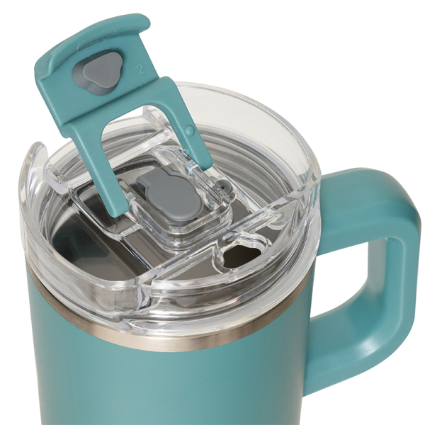Κούπα Θερμός Με Λαβή & Καλαμάκι 600ml F-V Alex 213566 Blue