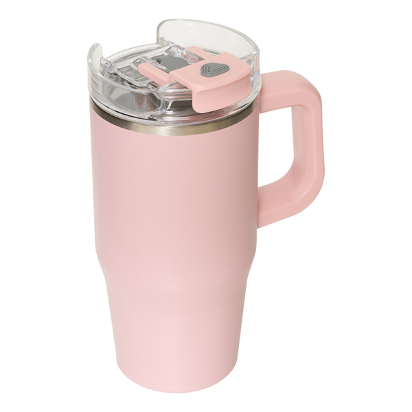 Κούπα Θερμός Με Λαβή & Καλαμάκι 600ml F-V Alex 213566 Pink
