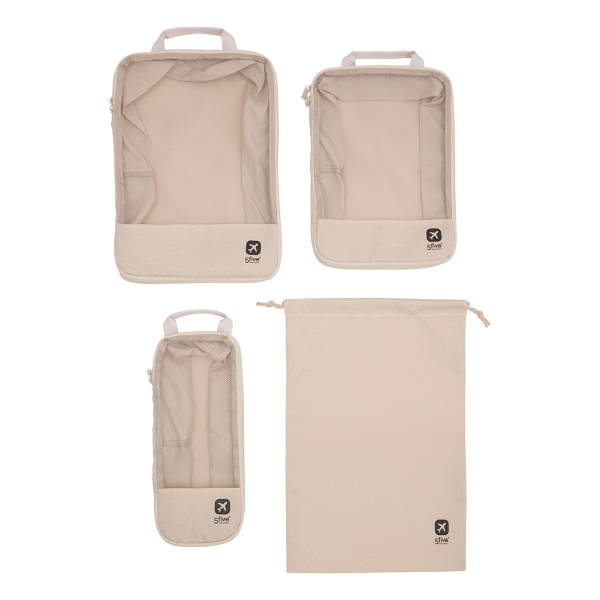 Θήκες Οργάνωσης Ταξιδίου (Σετ 4τμχ) F-V Mellia 213606 Beige