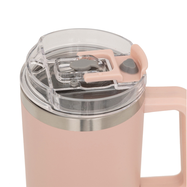 Κούπα Θερμός Με Λαβή & Καλαμάκι 1.2lt F-V Alex 198062 Pink