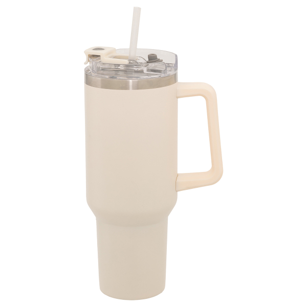 Κούπα Θερμός Με Λαβή & Καλαμάκι 1.2lt F-V Alex 198062 Beige